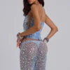 Deva Sequin Knit Trousers in Sky
