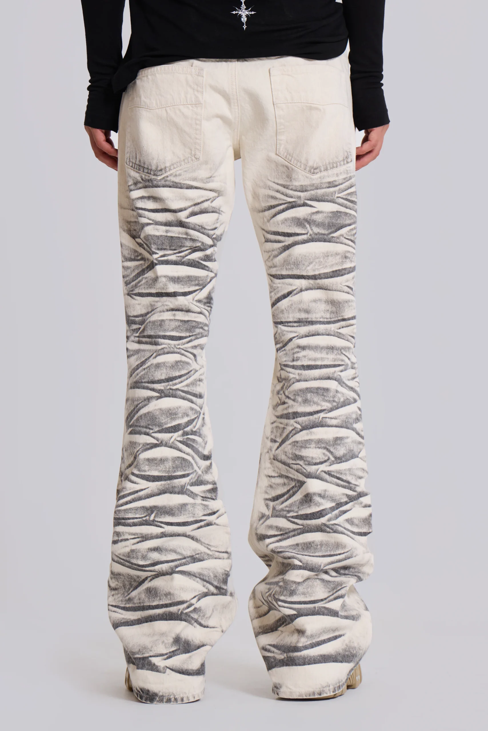 Arctic White Drift Bootcut Jeans