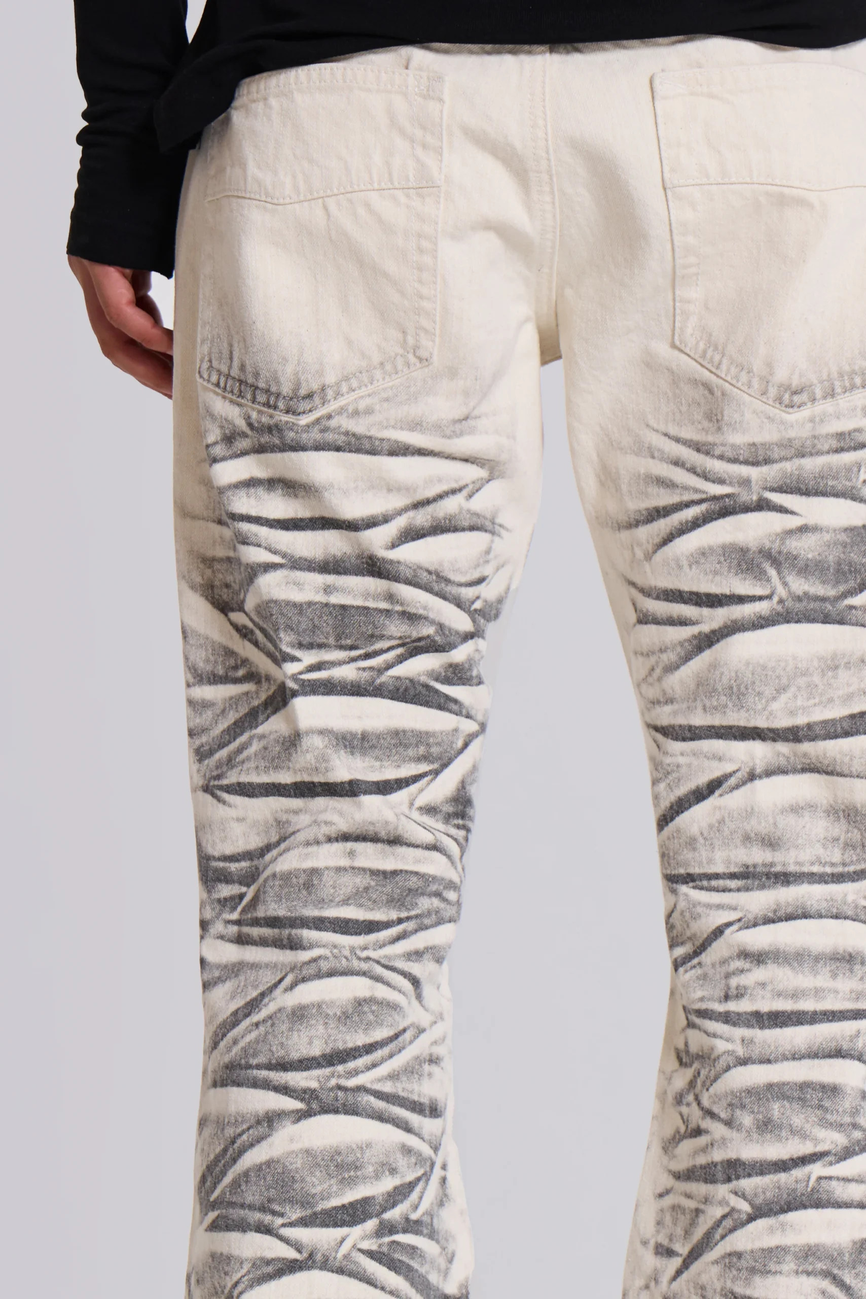 Arctic White Drift Bootcut Jeans