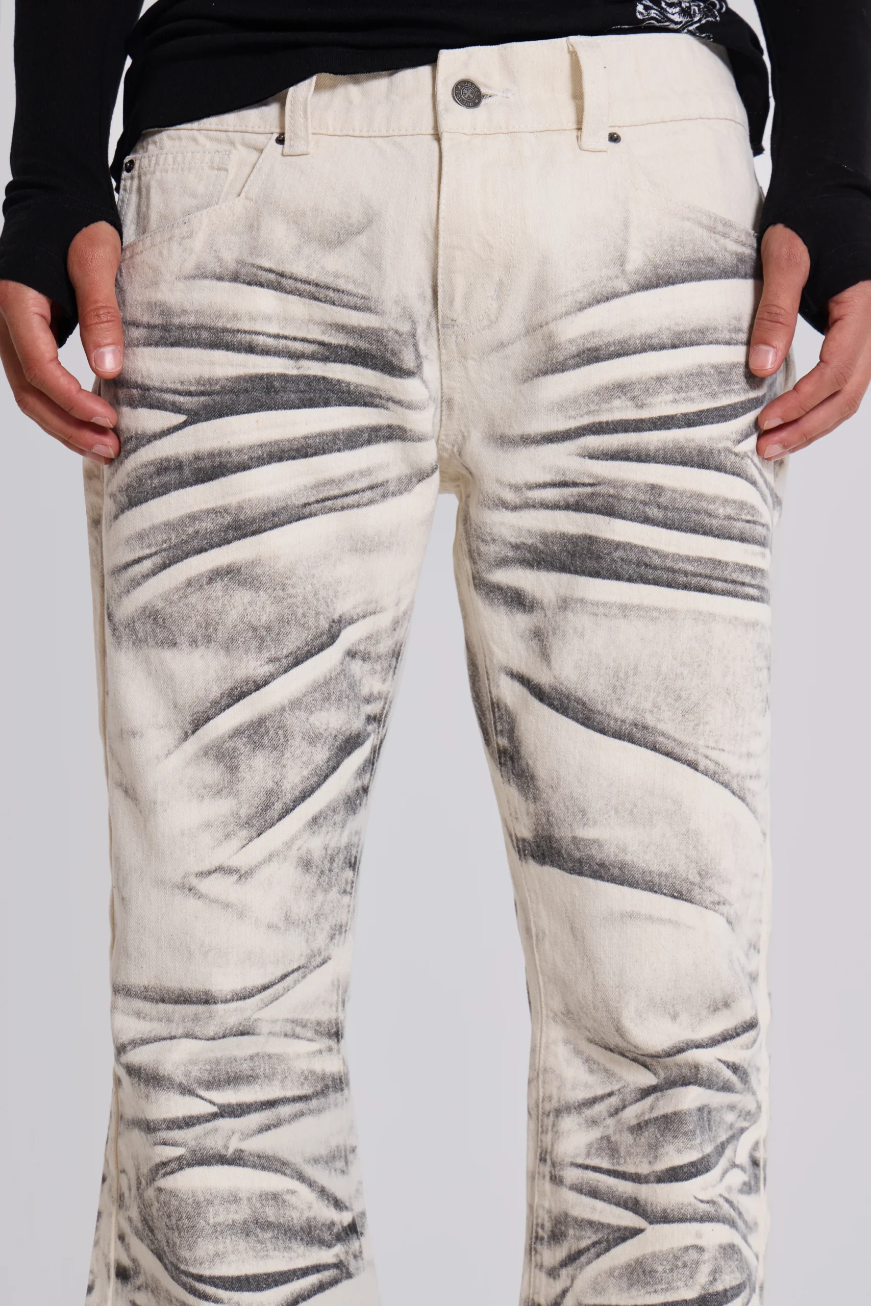 Arctic White Drift Bootcut Jeans