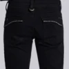 Jet Black Studded Drift Bootcut Jeans