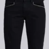 Jet Black Studded Drift Bootcut Jeans