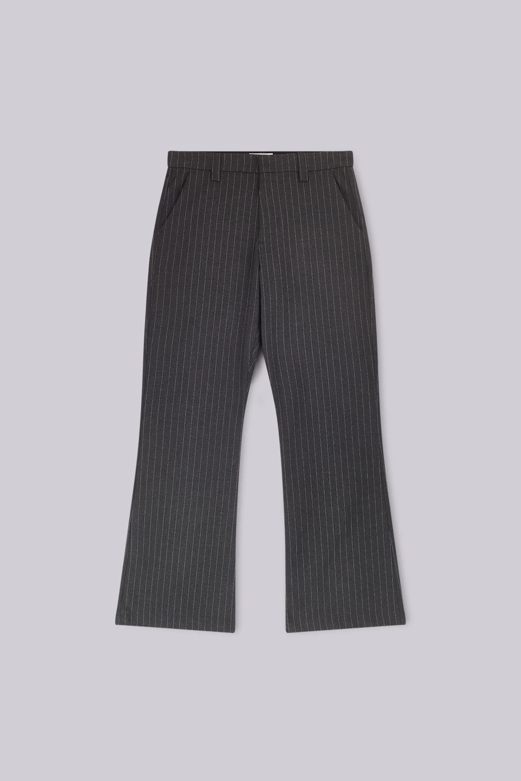 10030-grey-pinstripe-stacked-bootcut-suit-pants-2.webp Grey Pinstripe Stacked Bootcut Suit Pants
