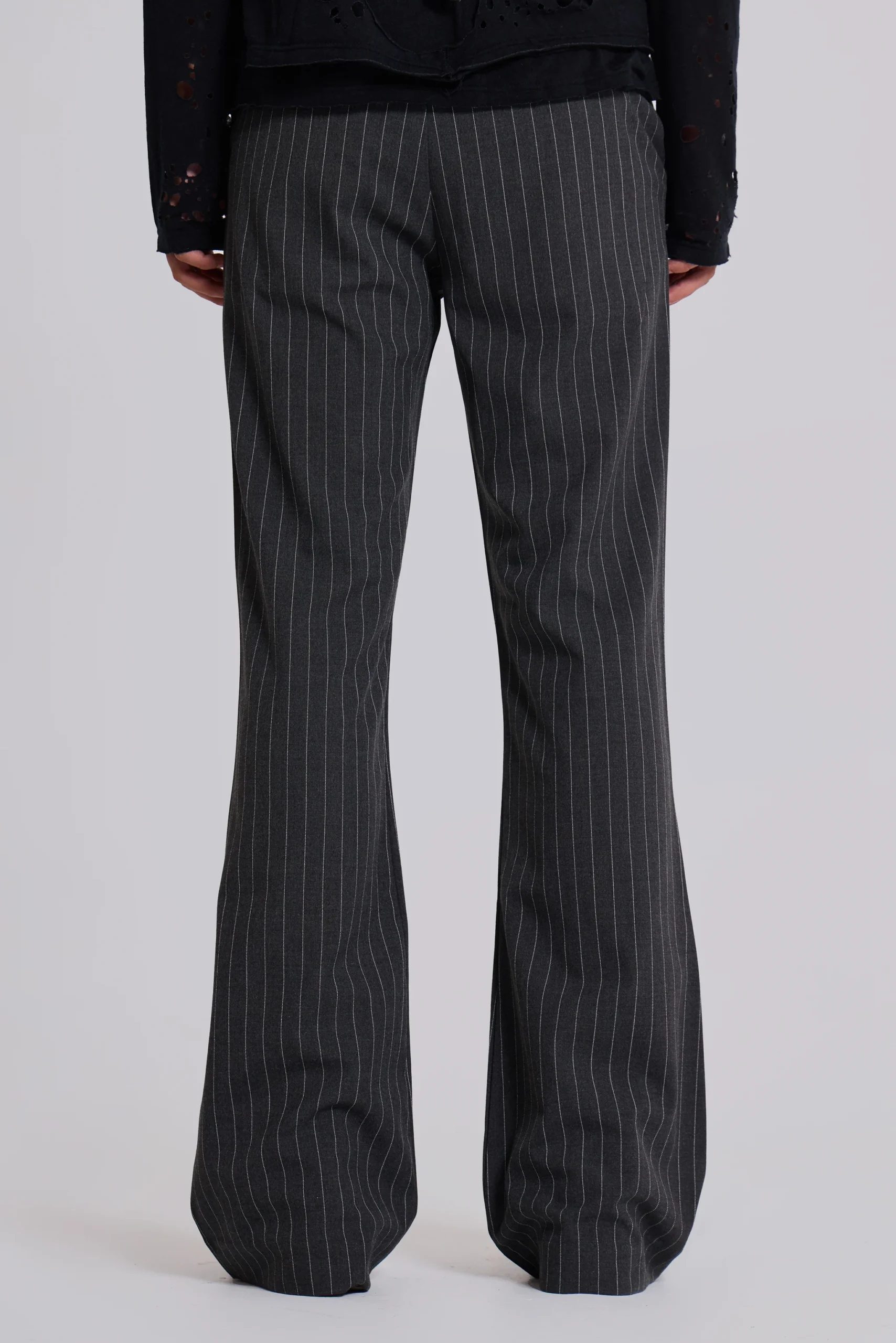 10030-grey-pinstripe-stacked-bootcut-suit-pants-4.webp Grey Pinstripe Stacked Bootcut Suit Pants