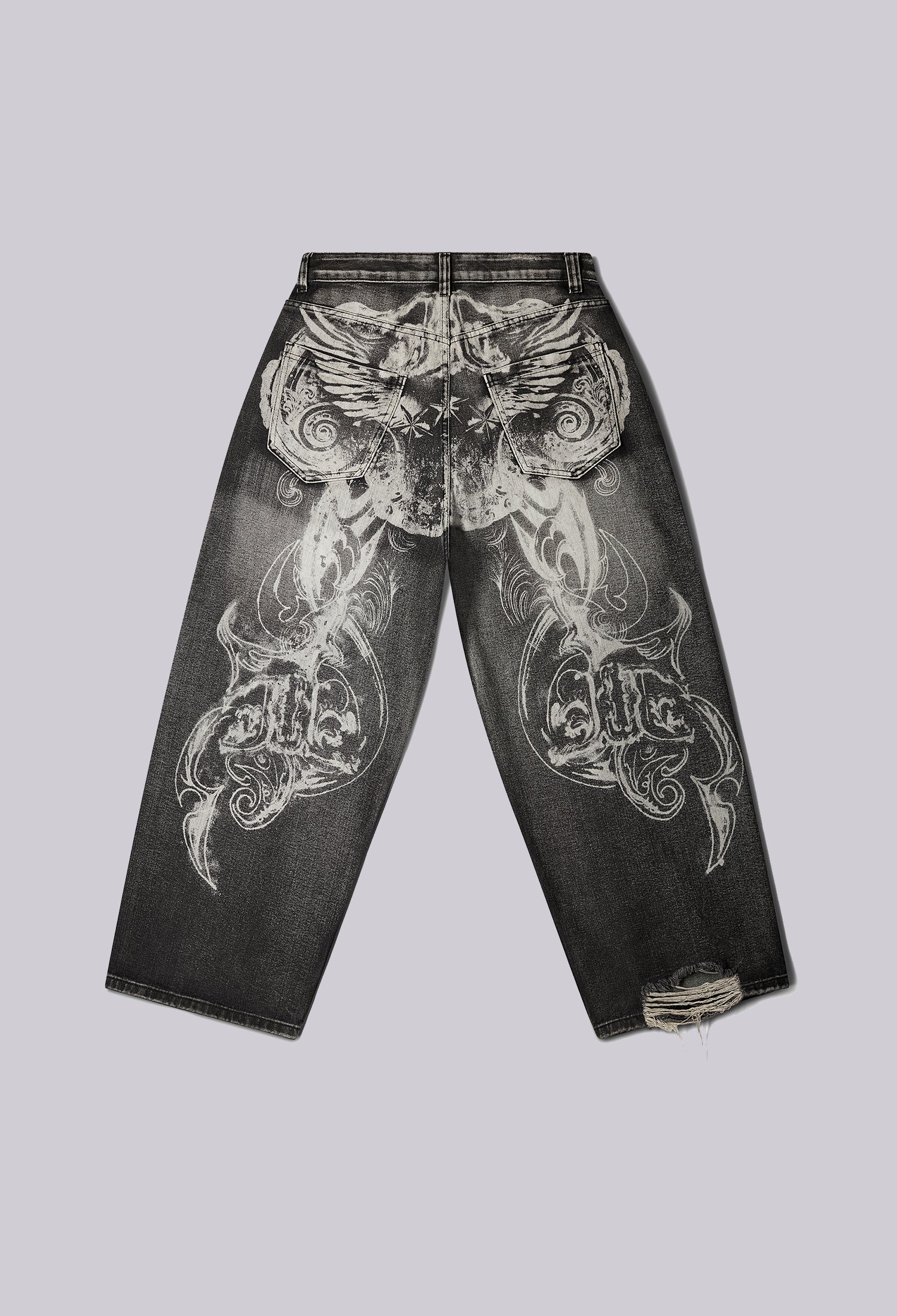 10062-gothic-print-xl-colossus-jeans-1.jpg Gothic Print XL Colossus Jeans