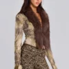 Tana Fur Trim Cardigan