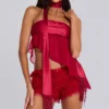 Regina Corset Top In Scarlet Red