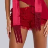 Regina Corset Top In Scarlet Red