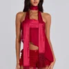 Regina Corset Top In Scarlet Red