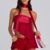 Regina Corset Top In Scarlet Red