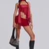 Regina Corset Top In Scarlet Red