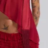 Regina Corset Top In Scarlet Red