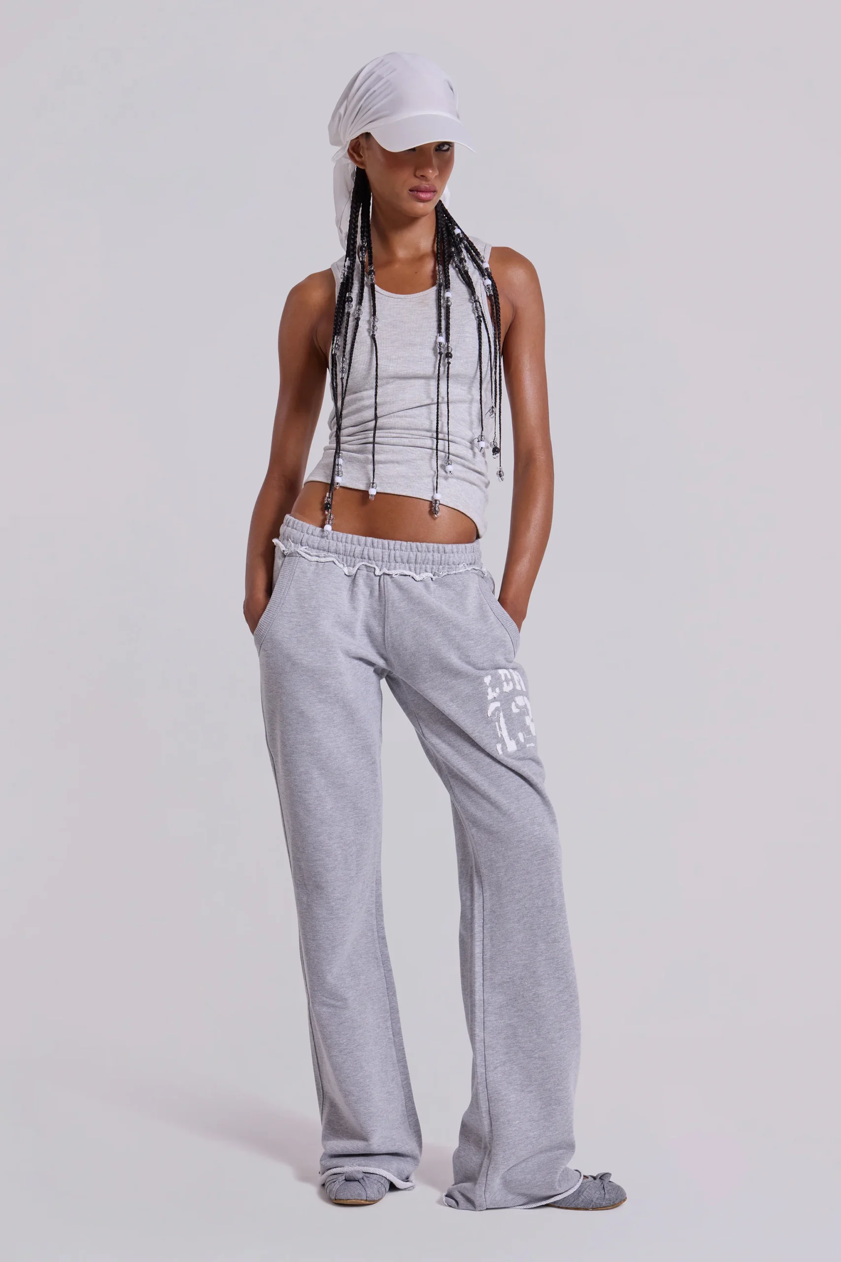 13 Grey Marl Bootcut Monster Joggers