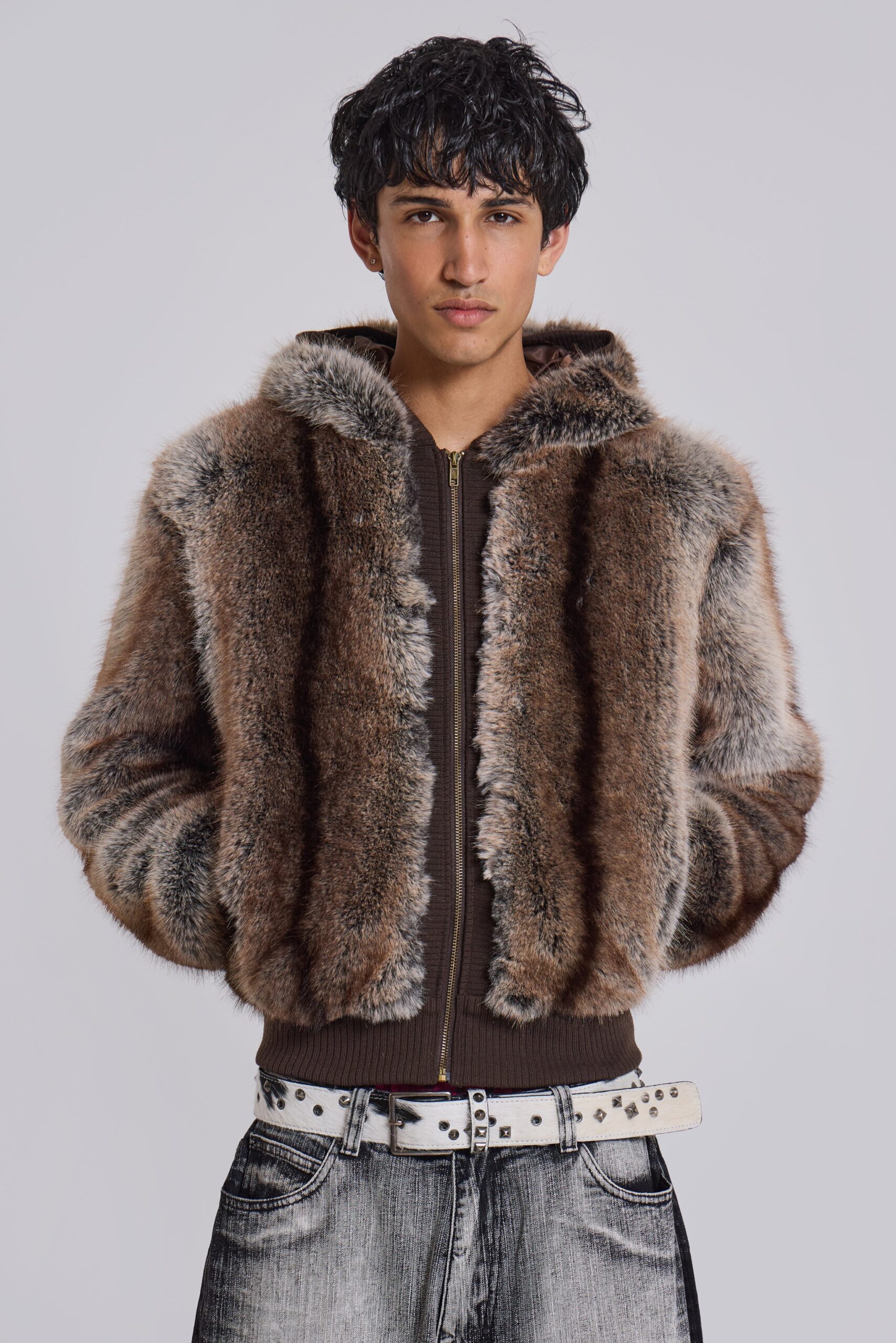 Bear Faux Fur Jacket