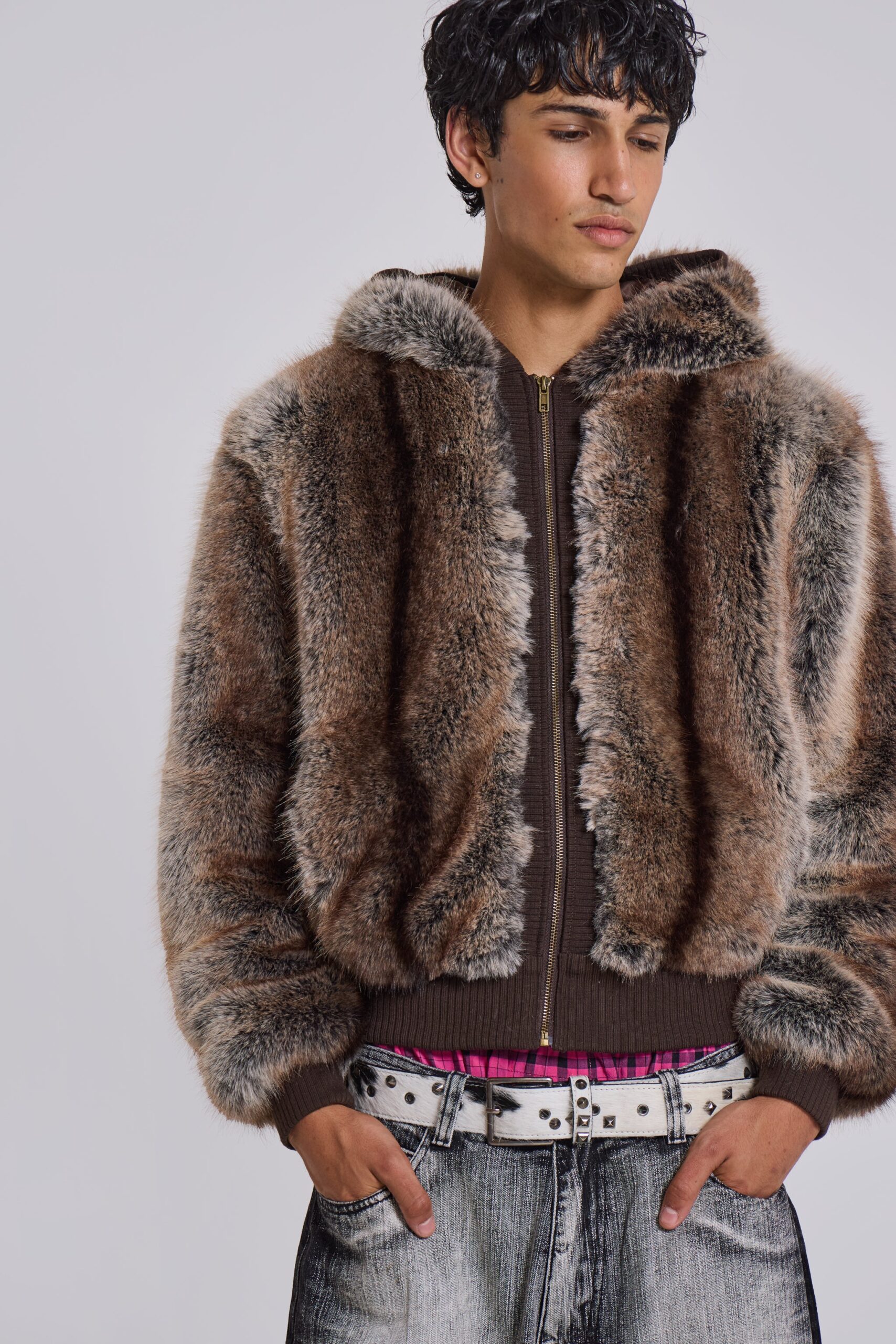 Bear Faux Fur Jacket