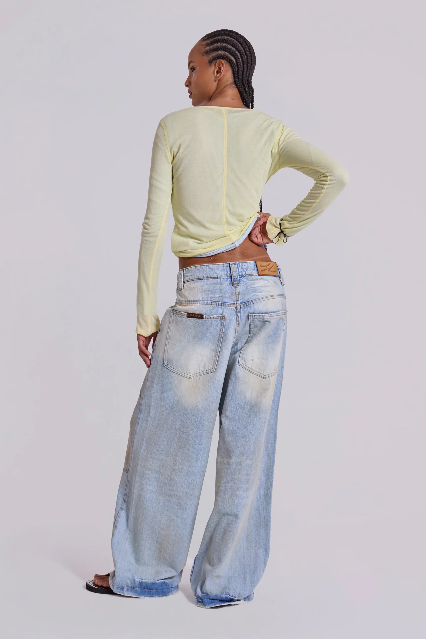 1041-sheer-henley-top-in-buttercup-5.webp Sheer Henley Top in Buttercup