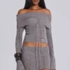 Vargo Knit Lace Up Top