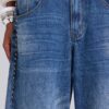 Nailed Studded Colossus Jeans in Mid Blue Wash