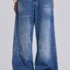Nailed Studded Colossus Jeans in Mid Blue Wash