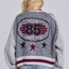 Grey Team 85 Knitted Bomber Jacket