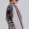 Grey Team 85 Knitted Bomber Jacket
