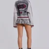 Grey Team 85 Knitted Bomber Jacket