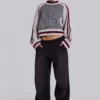 Grey Team 85 Knitted Bomber Jacket