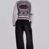 Grey Team 85 Knitted Bomber Jacket