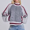 Grey Team 85 Knitted Bomber Jacket
