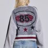 Grey Team 85 Knitted Bomber Jacket