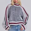 Grey Team 85 Knitted Bomber Jacket