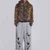 Distressed Grey Marl Baggy Monster Joggers