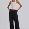 Black Pinstripe Goliath Suit Pants
