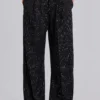 Black Pinstripe Goliath Suit Pants