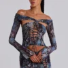 Bianca Macrame Mesh Mini Dress