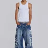 White Rib Full Length Vest