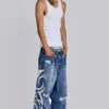 White Rib Full Length Vest
