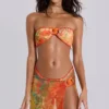 Mari Whipstitch Bandeau Bikini Top With Rattan Trim