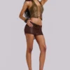 Vaca Whipstitch Faux Leather Corset