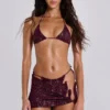Avella Metallic Micro Triangle Bikini Top