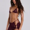 Avella Metallic Micro Triangle Bikini Top