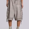 Stone Oil Wash Parachute Shorts