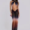 Azevedo Knotted Halter Maxi Dress