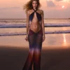 Azevedo Knotted Halter Maxi Dress