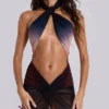 Azevedo Knotted Halter Maxi Dress