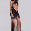 Azevedo Knotted Halter Maxi Dress