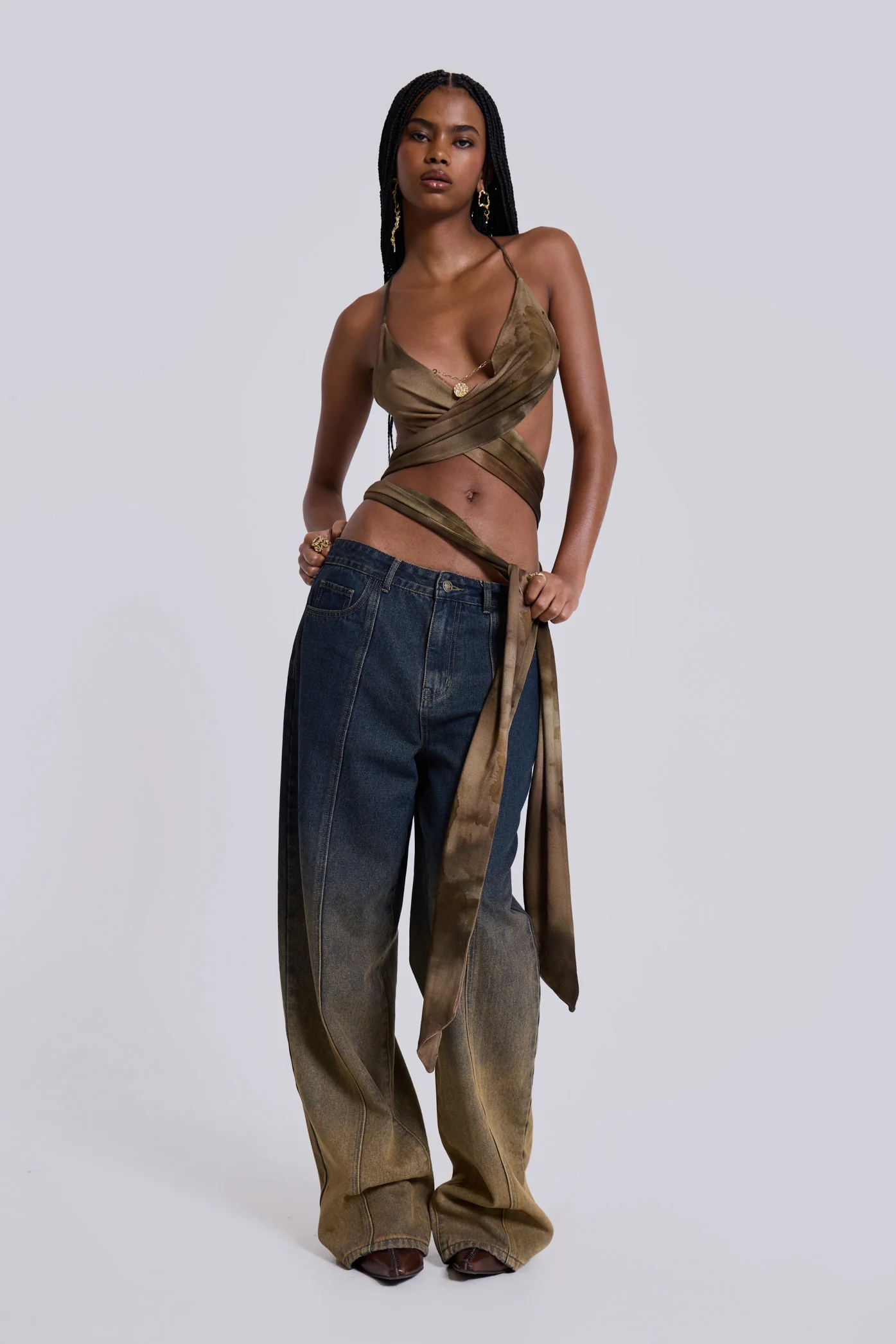 11418-ayla-backless-plunge-wrap-top-in-brown-7.webp Ayla Backless Plunge Wrap Top in Brown