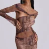 Dahna Macrame Mesh Maxi Dress