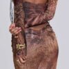 Dahna Macrame Mesh Maxi Dress