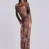 Dahna Macrame Mesh Maxi Dress